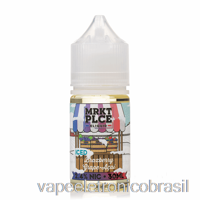 Vape Eletronico Ice Brazberry Grape Açaí - Sais Mrkt - 30ml 48mg